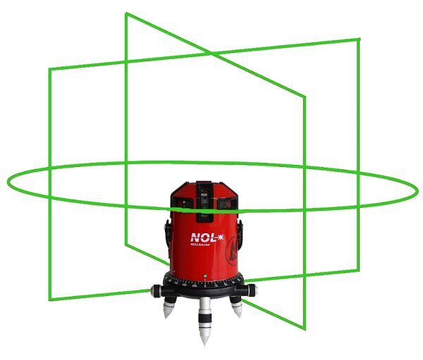 Kreuz Linienlaser Nestle Octoliner 360° horizontal, 4 Vertikallinien, grün