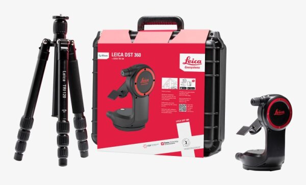Leica DISTO X4 Set Laserentfernungsmesser mit Stativ Schwenkadapter