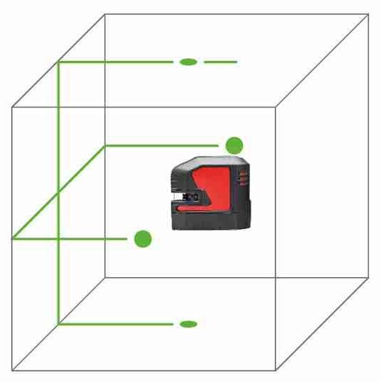 Leica LINO L2P5 grner Kreuzlinien-Punktlaser, 2 Linien, 5 Punkte