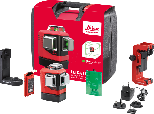 Leica LINO L6G-1 grüner Multilinienlaser SET, 3x Linien 360°