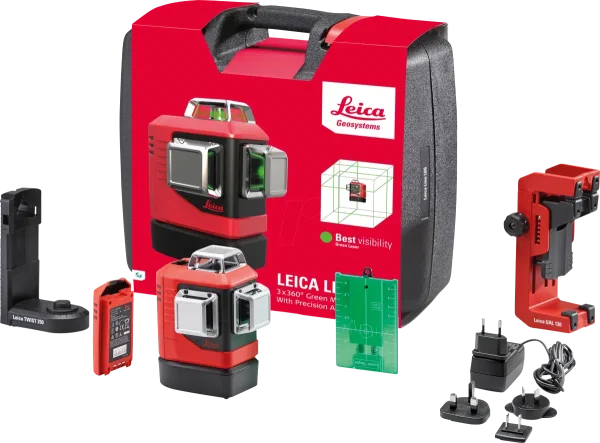 Leica LINO L6G-1 grüner Multilinienlaser SET, 3x Linien 360°