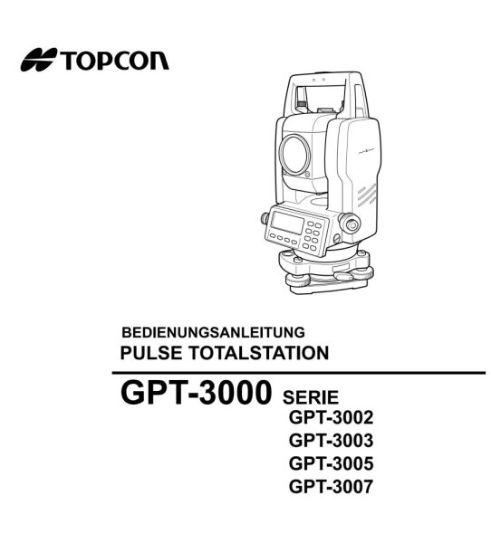 Bedienungsanleitung für Topcon GPT-3000