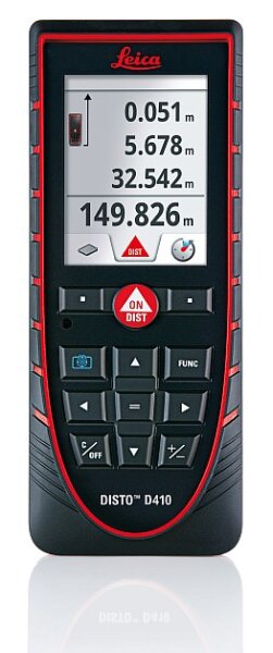 Leica DISTO D410  Laserentfernungsmesser, Sucherkamera, IP65
